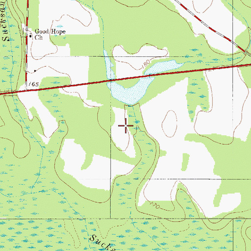 Topographic Map of South Carolina Noname 38046 D-3775 Dam, SC