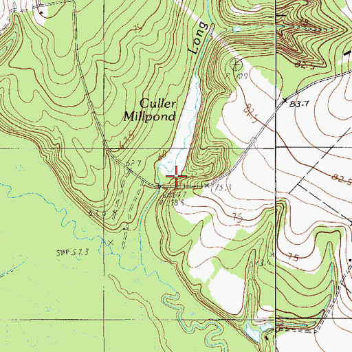 Topographic Map of South Carolina Noname 38049 D-3693 Dam, SC