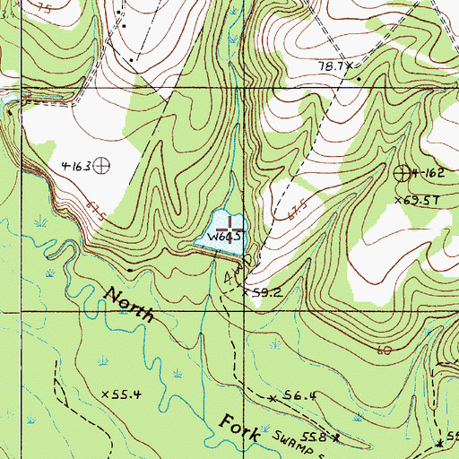Topographic Map of Annie Smith Pond, SC