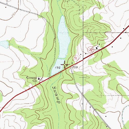Topographic Map of South Carolina Noname 38053 D-3766 Dam, SC