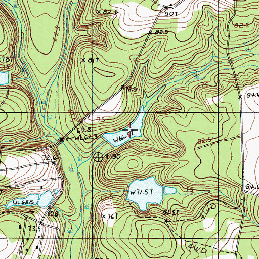 Topographic Map of John Smiths Pond, SC