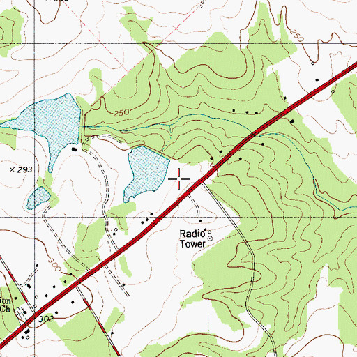 Topographic Map of South Carolina Noname 38058 D-3756 Dam, SC