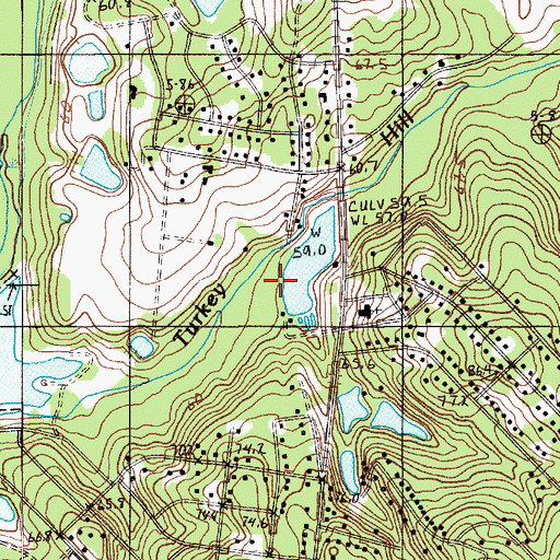 Topographic Map of South Carolina Noname 38063 D-3720 Dam, SC