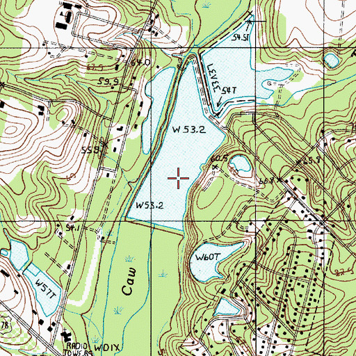 Topographic Map of South Carolina Noname 38064 D-3718 Dam, SC