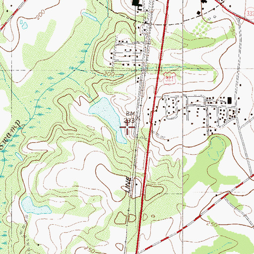 Topographic Map of South Carolina Noname 38068 D-3764 Dam, SC