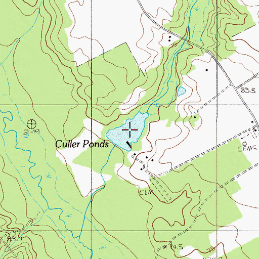 Topographic Map of Culler Pond, SC
