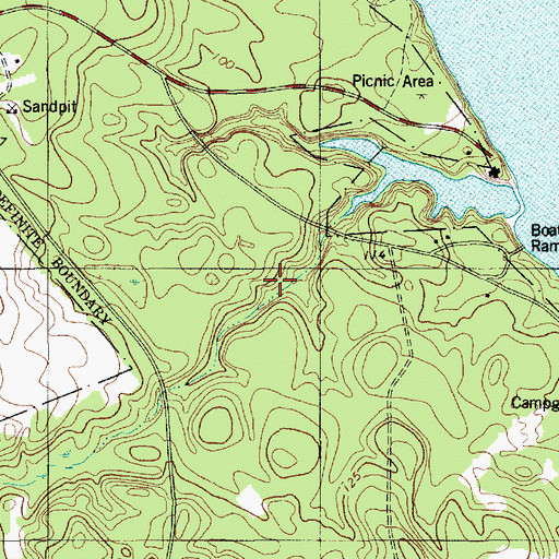 Topographic Map of South Carolina Noname 38082 D-3745 Dam, SC