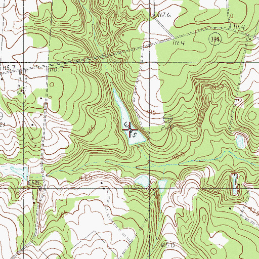 Topographic Map of South Carolina Noname 38083 D-3688 Dam, SC
