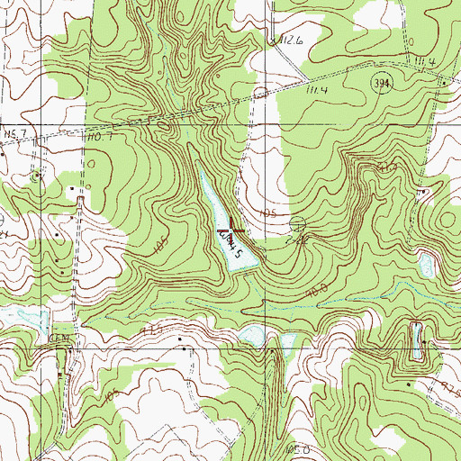Topographic Map of Moods Pond, SC