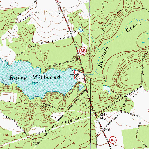 Topographic Map of South Carolina Noname 28001 D-2510 Dam, SC