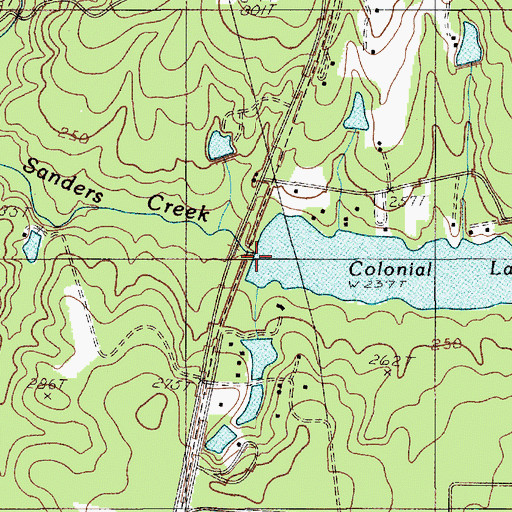 Topographic Map of South Carolina Noname 28003 D-2502 Dam, SC