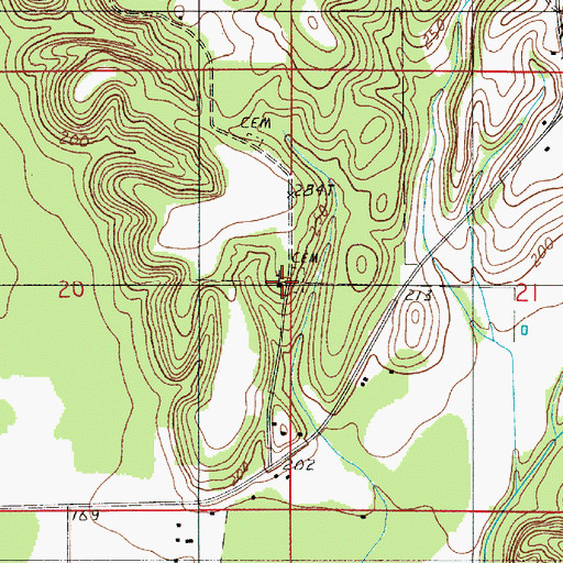 Topographic Map of New Hope Church, AL