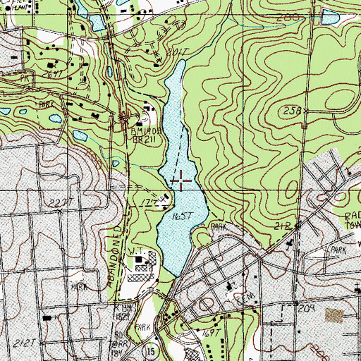 Topographic Map of Kendall Lake, SC