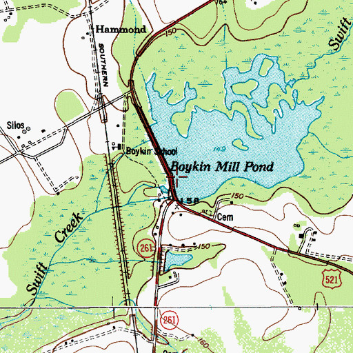 Topographic Map of South Carolina Noname 28006 D-1144 Dam, SC