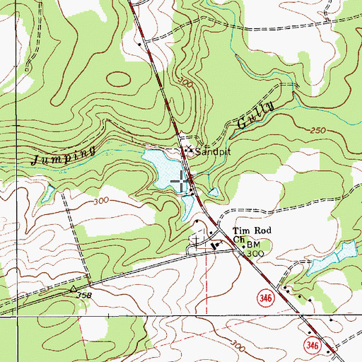 Topographic Map of South Carolina Noname 28009 D-2513 Dam, SC