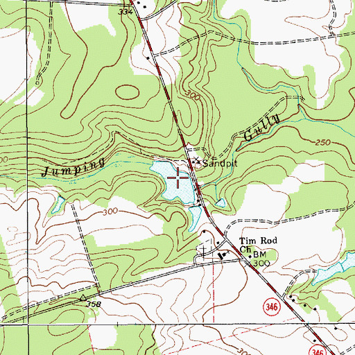 Topographic Map of Hortons Pond, SC