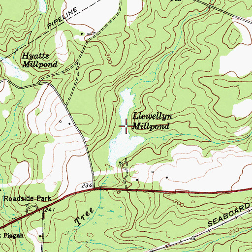 Topographic Map of South Carolina Noname 28010 D-1064 Dam, SC