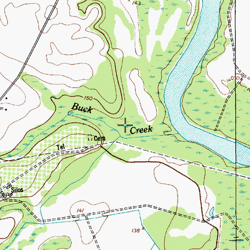 Topographic Map of South Carolina Noname 28015 D-2540 Dam, SC