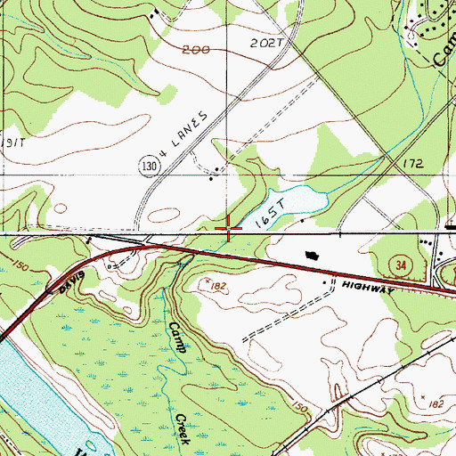 Topographic Map of South Carolina Noname 28025 D-1145 Dam, SC