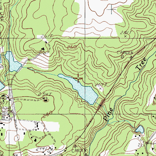 Topographic Map of South Carolina Noname 28026 D-1322 Dam, SC