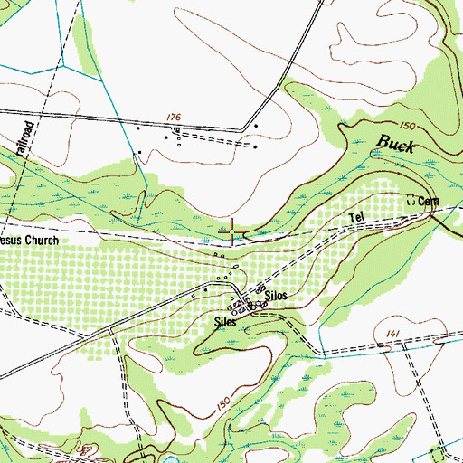 Topographic Map of Wateree Farm Pond Number One, SC