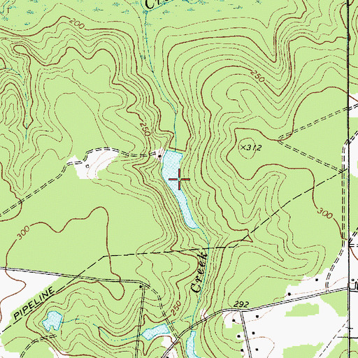 Topographic Map of Hoods Pond, SC