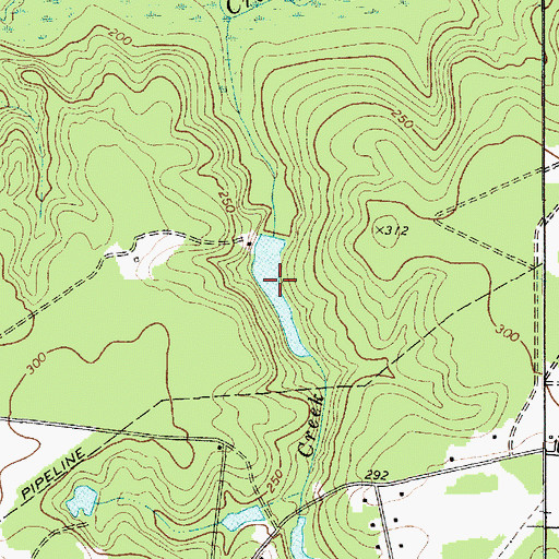 Topographic Map of Hoods Pond, SC