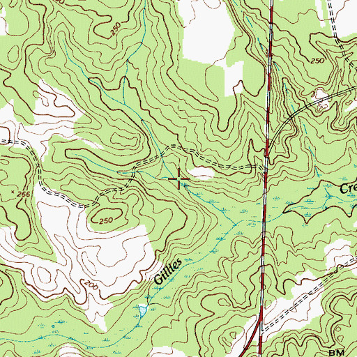 Topographic Map of South Carolina Noname 28050 Dam, SC
