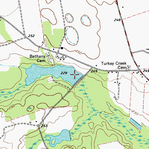 Topographic Map of South Carolina Noname 31009 D-2412 Dam, SC
