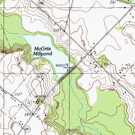 Topographic Map of South Carolina Noname 31013 D-2407 Dam, SC