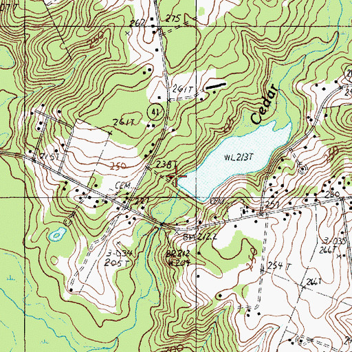 Topographic Map of South Carolina Noname 31014 D-2411 Dam, SC