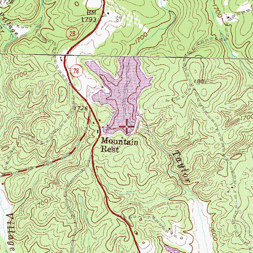 Topographic Map of Lake Leroy Dam D-1639, SC
