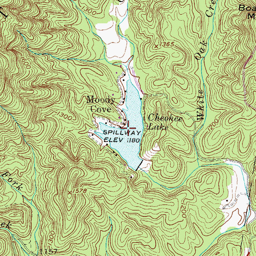 Topographic Map of Sumter National Forest Lake, SC