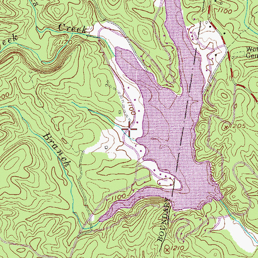 Topographic Map of Townes Creek Dam D-1634, SC