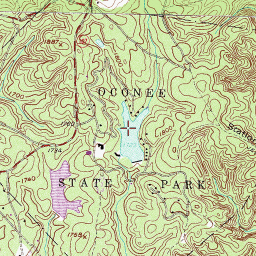 Topographic Map of Oconee State Park Dam Number One D-1642, SC