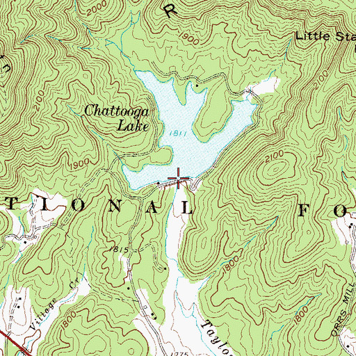 Topographic Map of Chattooga Lake Dam D-1637, SC