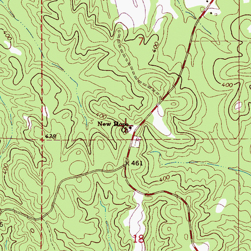 Topographic Map of New Hope Church, AL