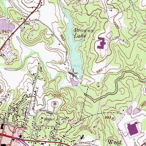 Topographic Map of South Carolina Noname 37011 D-1651 Dam, SC