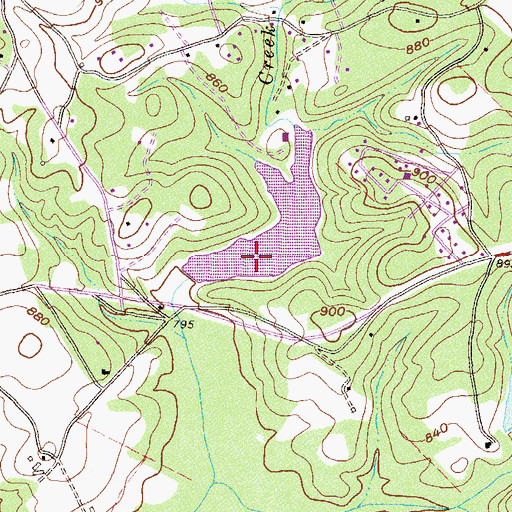 Topographic Map of Coneross Watershed 21 Reservoir, SC