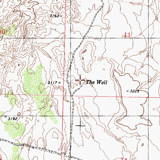Topographic Map of The Well, AZ