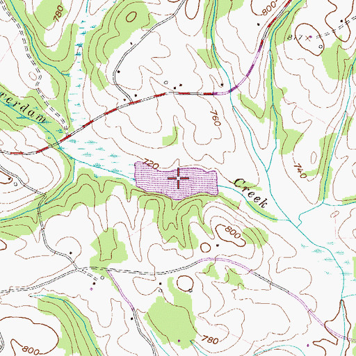 Topographic Map of Beaverdam Watershed Five Lake, SC