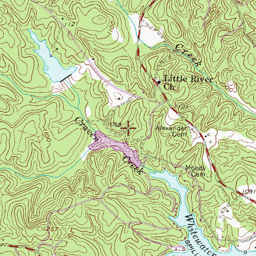Topographic Map of South Carolina Noname 37024 D-1635 Dam, SC