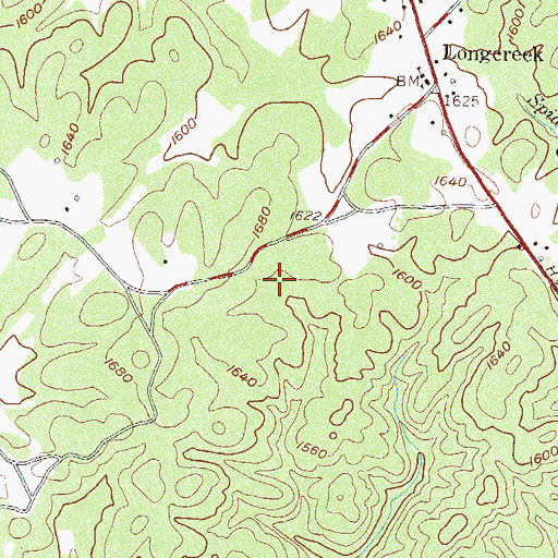 Topographic Map of Horseshoe Lake Dam D-1650, SC