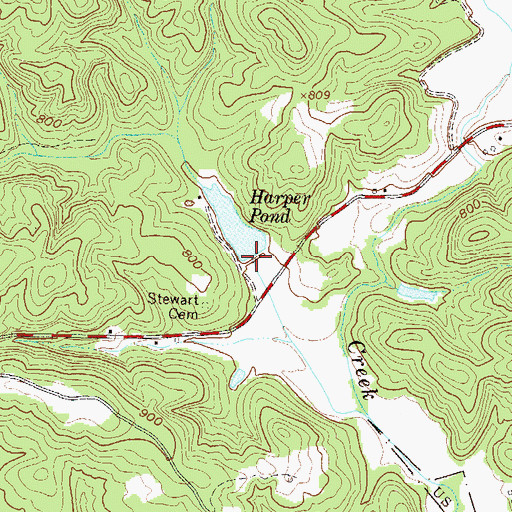 Topographic Map of Harper Pond Dam D-1661, SC