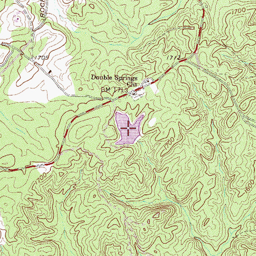 Topographic Map of South Carolina Noname 37030 D-1644 Dam, SC