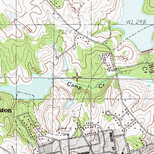 Topographic Map of Big Creek Watershed Two Reservoir, SC