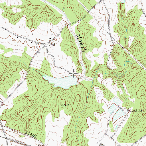 Topographic Map of South Carolina Noname 04011 D-3150 Dam, SC