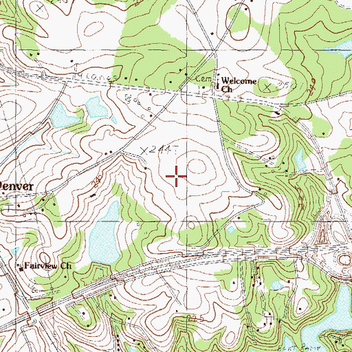 Topographic Map of South Carolina Noname 04018 D-3107 Dam, SC