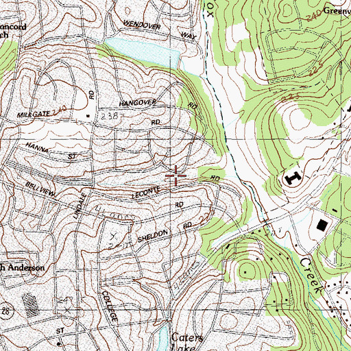 Topographic Map of South Carolina Noname 04019 Dam, SC