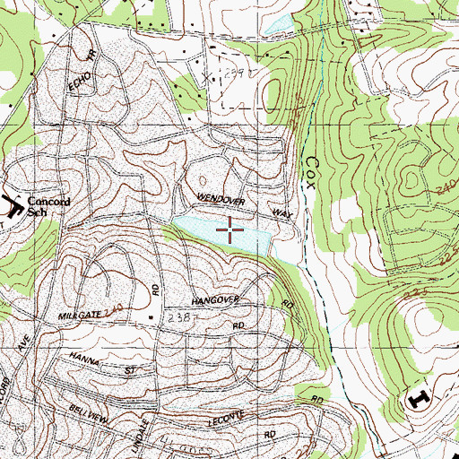 Topographic Map of Lake Huntington, SC